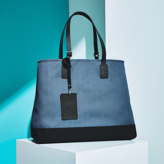 Ex large tote bag (no print) - Blue