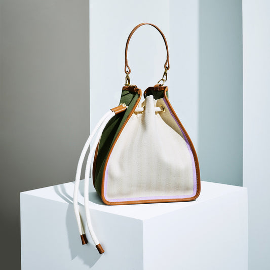 String bag - Off-white×Camel×yellow/lavender/Khaki