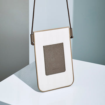 Phone pouch - Off-white×Taupe