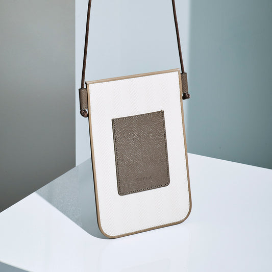 Phone pouch - Off-white×Taupe