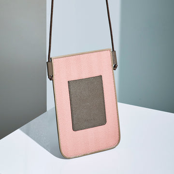Phone pouch - Pink×Taupe