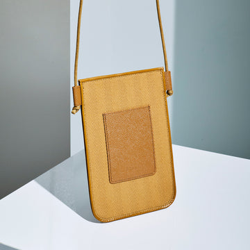 Phone pouch - Mustard×Camel